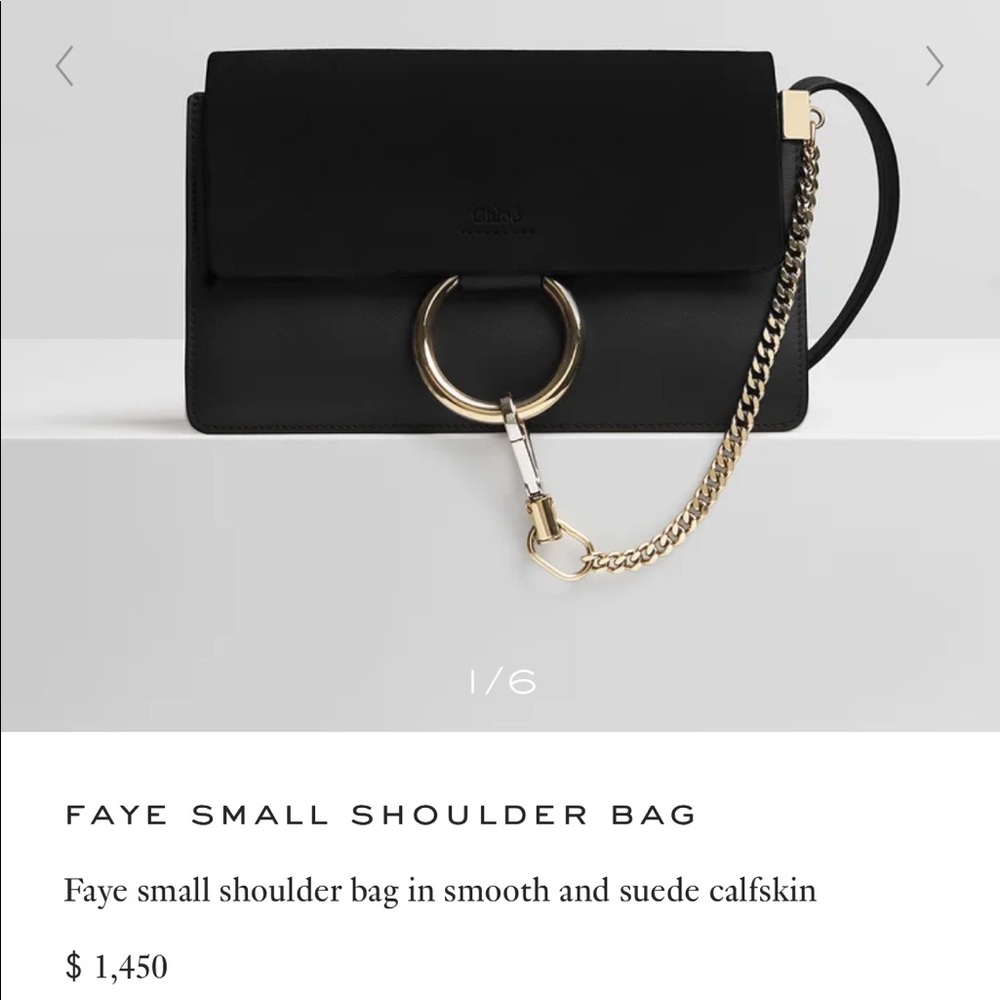 Chloe Faye Black small shoulder bag